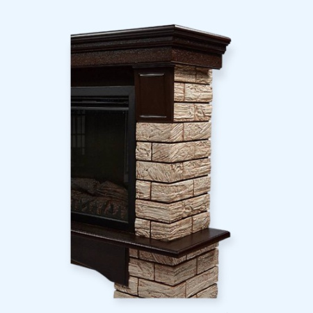 Forte Wood 25 камень коричневый, шпон темный дуб (1292158) Firelight Портал